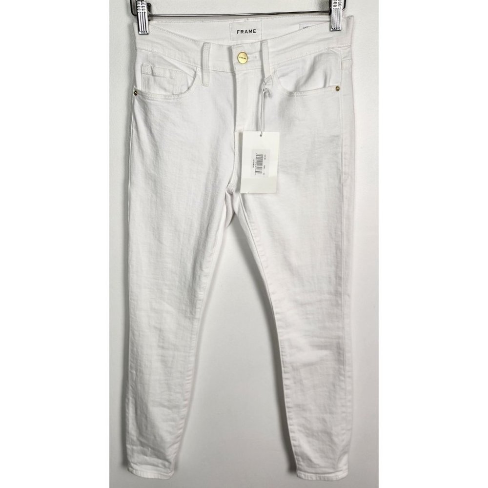 Frame Women's Sz. 26 White Le Skinny De Jeanne Mid Rise Jeans NWT
